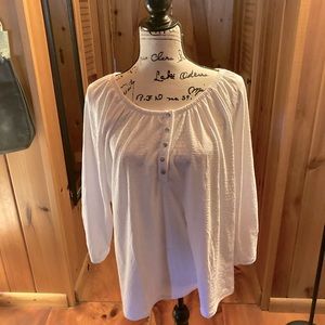 White peasant style blouse